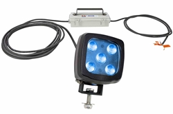 25W Blue Forklift LED Warning Spotlight -  2250 Lumens - 250V DC - Blue Pedestrian Safety Light