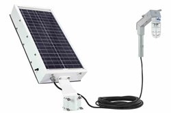 Solar Power LED Hazardous Location Light - C1D2 - Stanchion Mount, Inline Switch - 30' SEOOW Cord