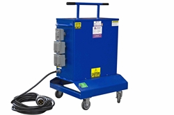5 KVA Portable Power Distribution, 480V-120/240V 1PH, (2) L6-20R (6) 5-20R Duplex, 150' Line-In w/ L8-30P