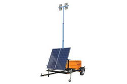 *RENT* 580W Solar Light Tower - 20' Light Mast - 7.5' Trailer - (4) 60 Watt Lamps - Backup LPG Generator