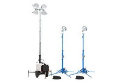 *RENT* 8000W Diesel Generator - 220V 50Hz - 30' Tower - (4) 1000W MH Fixtures - (2) Auxillary Towers