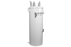 167 KVA Pole Mount Distribution Transformer - 7200/12470Y Grounded Wye Primary, 240/480V Secondary - Mineral Oil/ONAN - 3PH