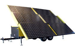 2.4 kW Portable Solar Generator - (9) 265 Solar Panels, 13 kWh LiFePO Batteries - 3 kW 1PH Inverter, Trailer Mount