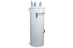 167 KVA Pole Mount Distribution Transformer - 12470V Delta Primary, 277/480V Secondary - Copper/Mineral Oil/DOE - 5-Position TC - 3PH