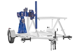 *RENTAL* Portable Trailer Mounted Light Tower - 30' Mast - 7.5' Long by 7' Wide Trailer - 2" Ball Coupler Hitch