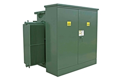 1 MVA Pad Mount Transformer - 12000V Delta Primary, 480Y/277 Wye-N Secondary - Copper, KNAN/Bell Green