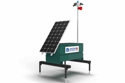 16' Solar Security Tower -  (2) 300W Panels, (2) Cameras, (1) NVR,  (1) Siren, (1) Strobe  - GPS, Lockable