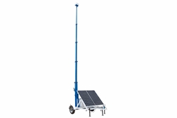 20' Portable Security Tower - (2) 300W Panels, (20) Li-ion Batteries - Inverter, 220V BC