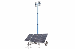 1.2 kW Solar Equipment Tower - 20' Five-stage Mast - (4) Panels, 800aH Battery Bank, 120V Battery Charger, (4) CAT6 Cables