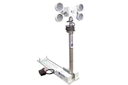 240W Vehicle Roof Mount Tower LED Light - (2) 120W LED Lamps - 12V DC - Remote Rotation - 5.9' Raised Height - Built-in 12V Compressor
