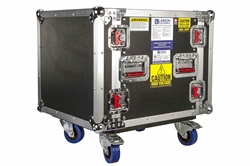 100A Rack Mount Power Distribution, 480V 3PH, (1) L16-30R (9) L16-20R Outlets, 4100B7W Pin & Sleeve Male Inlet, NEMA 3R