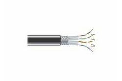 1000' CAT6 Individual Foiled Pair Cable - Stranded Black PVC Bulk Cable - 4 Pairs Per Cable