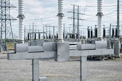 138 kV SF6 Circuit Switcher, 1200 Amp, 3-Pole, Structure Mount, Motorized Gang-Operated, NEMA 4X Control Cabinet, Vertical Break