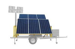 Bolt-on Solar Panel Kit - Solar Panel Frame for 6 Panels, Rotating Assembly - Trailer, LED Lights and Solar Panels Not Included