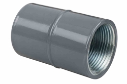 1" PVC-Coated Rigid Conduit Coupling - Threaded - UL Listed - Includes Touch-Up Compound