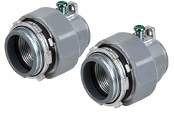 1" PVC-Coated Rigid Conduit Hub - Watertight - Insulated Throat - NEMA 4X - Bonding Provision - 2 Pack