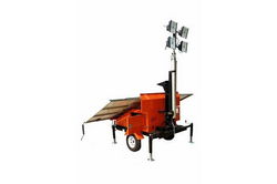 *RENTAL* 21.3' Solar LED Light Tower - (4) 300W Panels - (4) 750W LEDs - (6) 200aH Batteries- Batt Charger